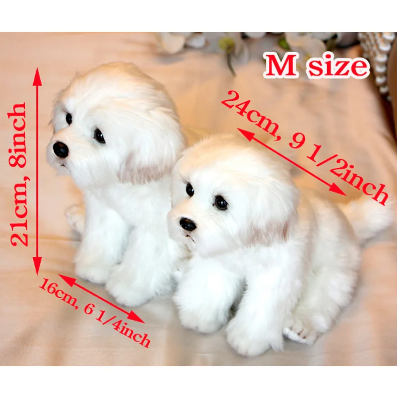 Bichon Frise щенок набивное животное собака плюшевая игрушка милая имитация домашних