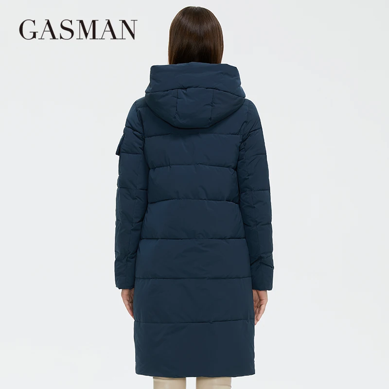 Женский длинный пуховик GASMAN 2021 Повседневная теплая зимняя парка
