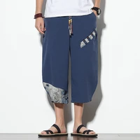 men harem pants korean style 2020 summer casual pants mens cotton loose trousers male oversized calf length pants men 5xl