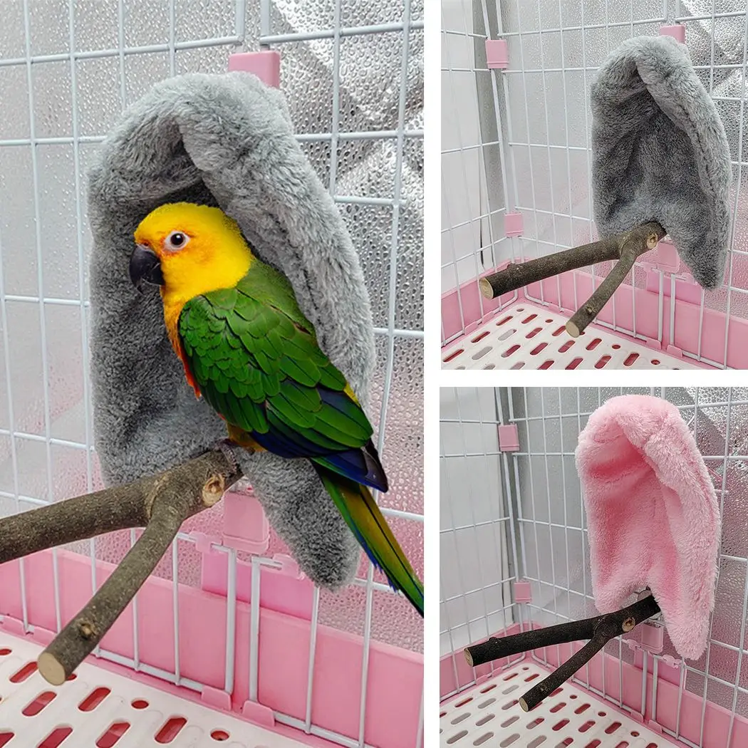 

Bird Parrot Nest Soft Thickened Plush Bird Parrot Hammock Warm Hanging Bed For Small Animals Pet Bird Cage Hammock Bird Nest Bed