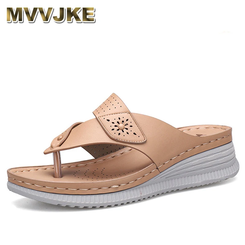 

MVVJKESummer Slope FlipFlops Slippers Women Fashion Casual Bohemia Women Shoes Outdoor Comfortable Non-slip Platform Women's Sa