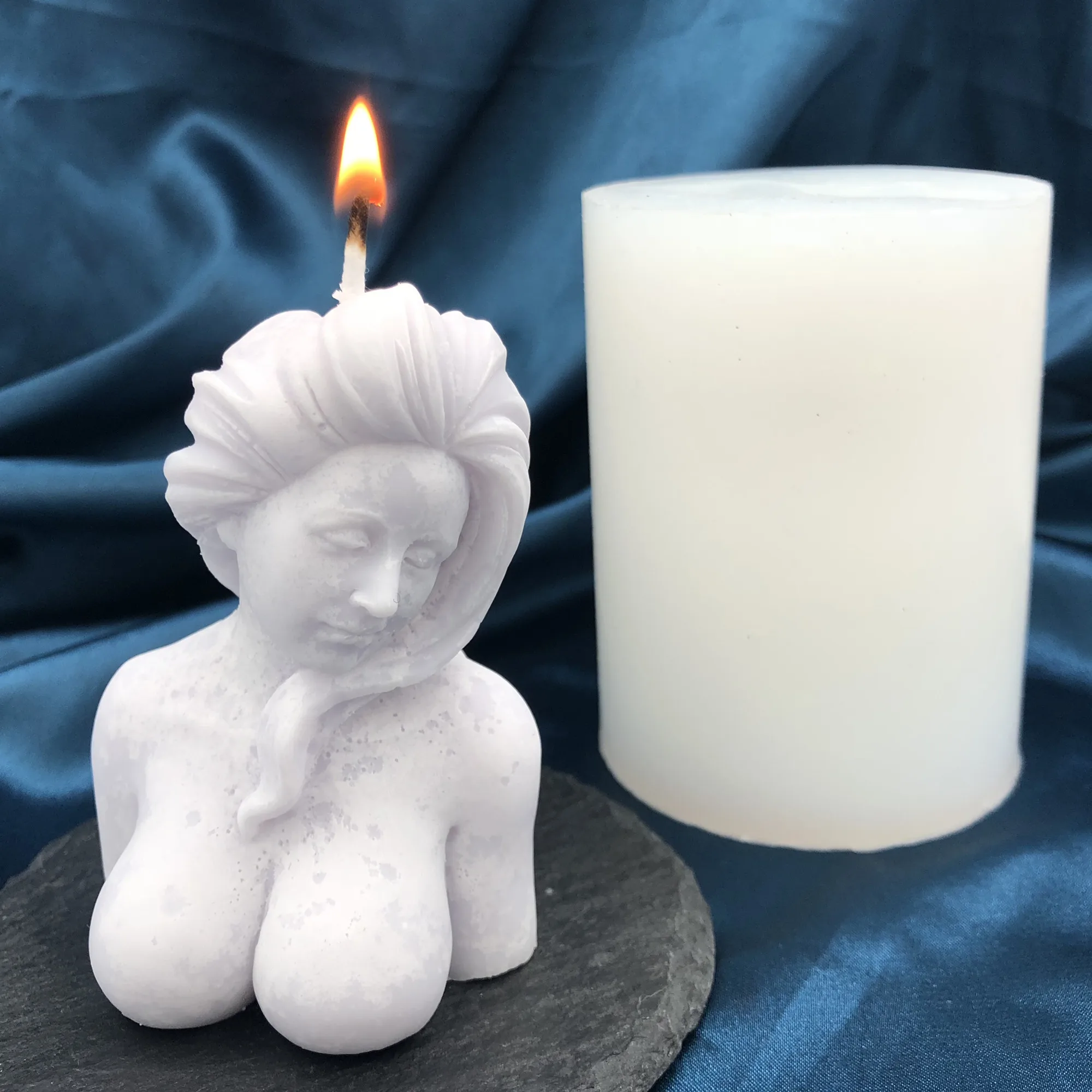 3D Silicone Sexy Lady Candle Mold Female Naked Torso Clay Soap Resin | Дом и сад