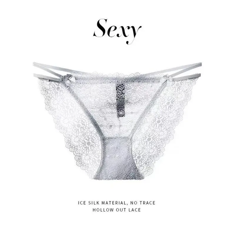 Женское сексуальное треугольное нижнее белье с бретельками Прозрачное низкой