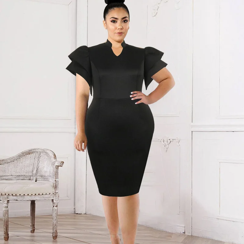 

African Dresses for Women Autumn African Women V-neck Polyester Black Green Dress African Clothes Women