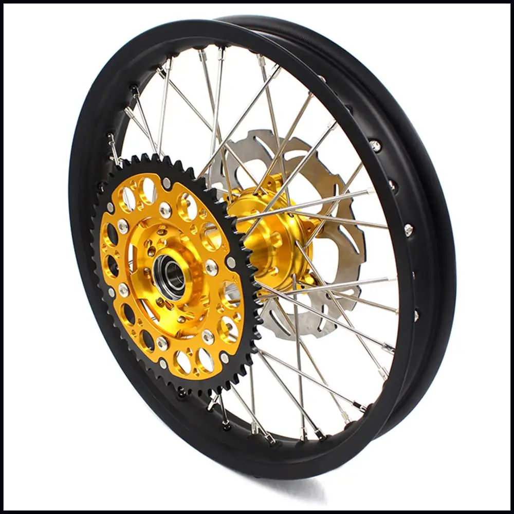 KKE 21/18 комплект колес для мотоцикла SUZUKI DRZ400SM 2005-2020 передние 310 мм диски Золотые с