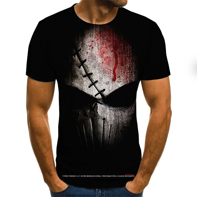 

The New The Walking Dead 3D Printed T-shirt Cool Horror T-shirt Men and Women Casual Round Neck T-shirt Sports T-shirts