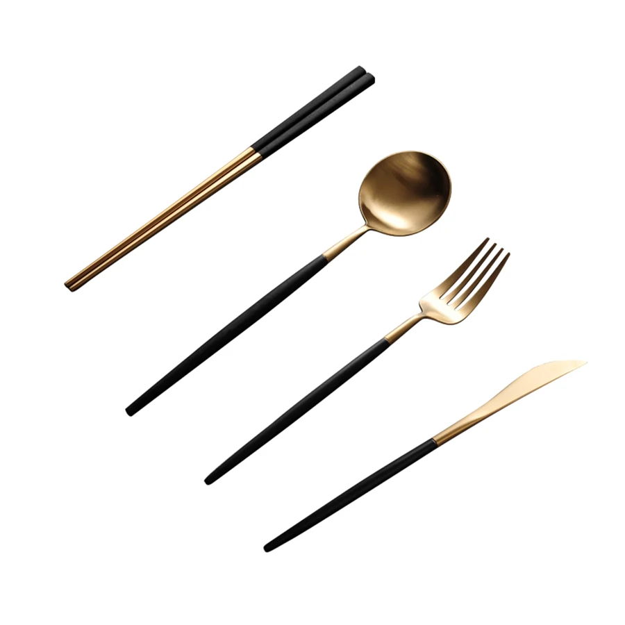 Столовая ложка столовые приборы из нержавеющей стали розовое золото кухонная