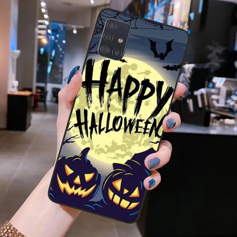 

Halloween pumpkin lantern Black Cell Phone Case for Samsung S20 plus Ultra S6 S7 edge S8 S9 plus S10 5G lite 2020