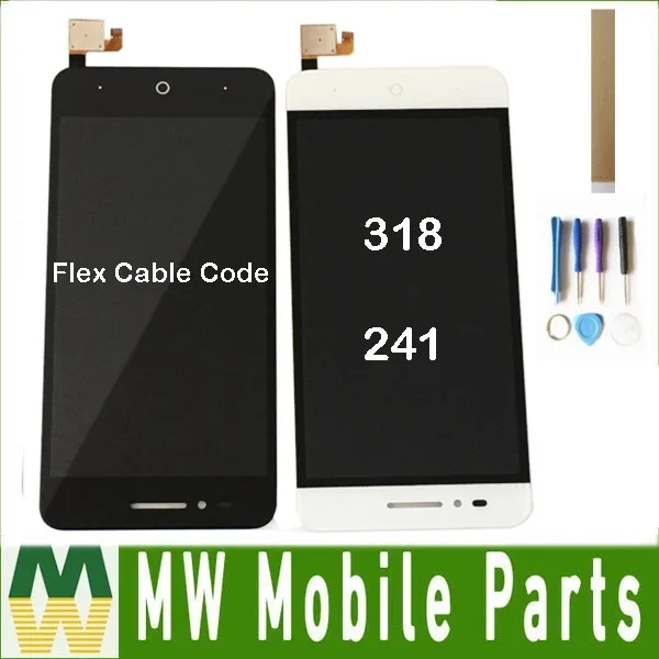 

1PC/Lot For ZTE Voyage 4 Blade A610 Lcd Screen Display Sensor Touch Screen Assembly Black White Color