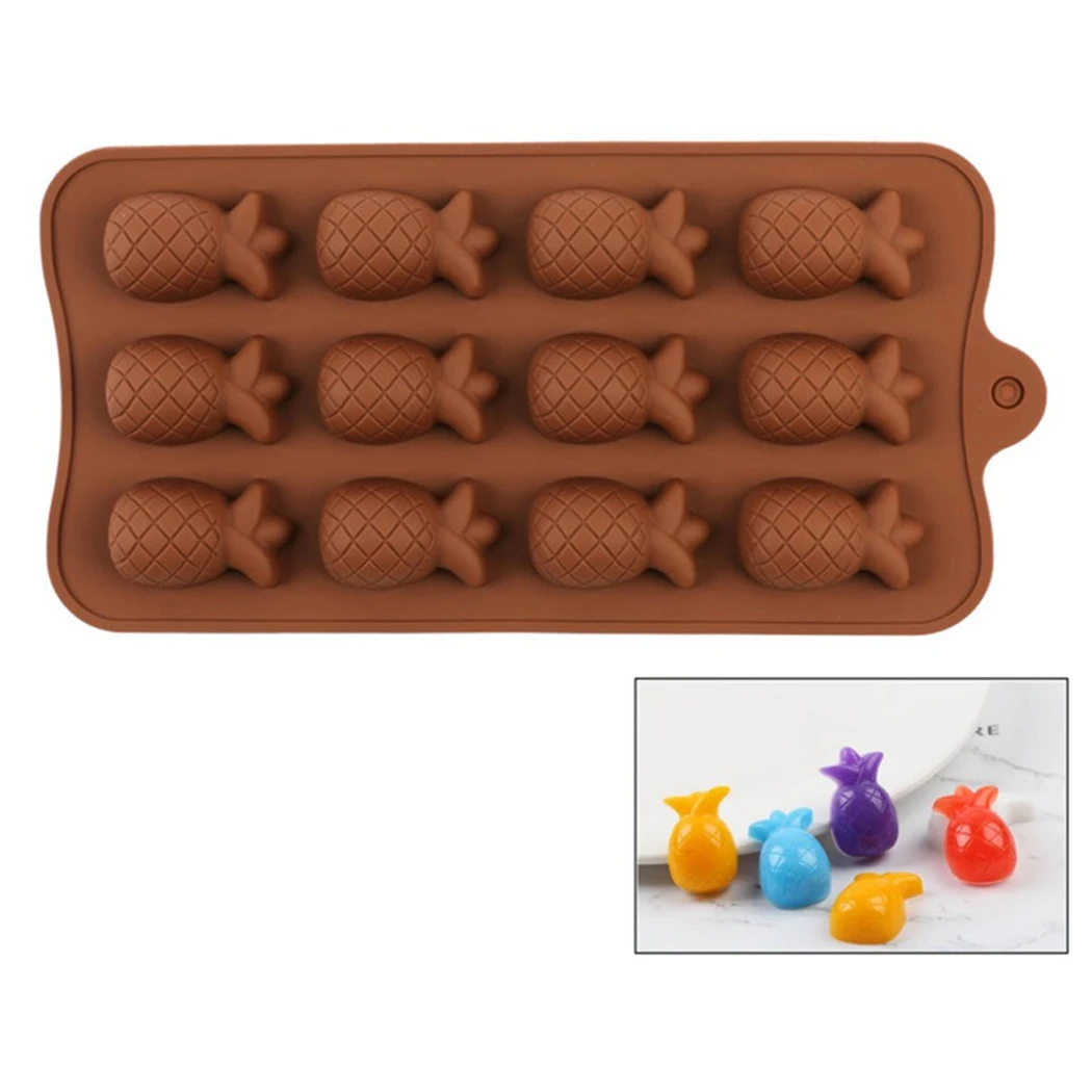 

Silicone Pineapple Cake Mold 12-Cavity Creative Soap Making Mold Chocolate Mold 3D Pastry Jelly Cookies Baking Decoration Tools