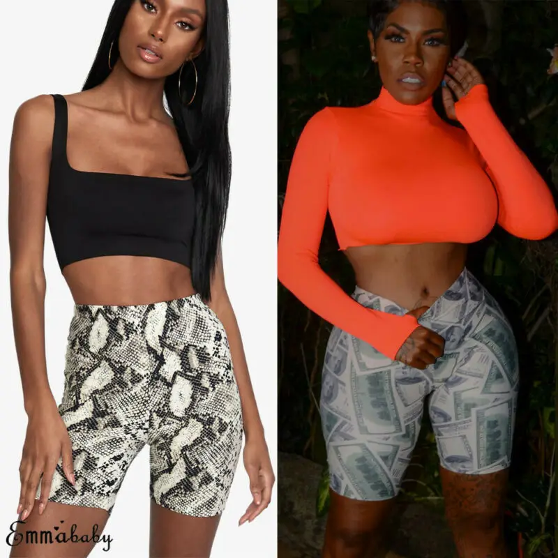 Женские леггинсы Goocheer со змеиным принтом штаны для тренировок спортивные