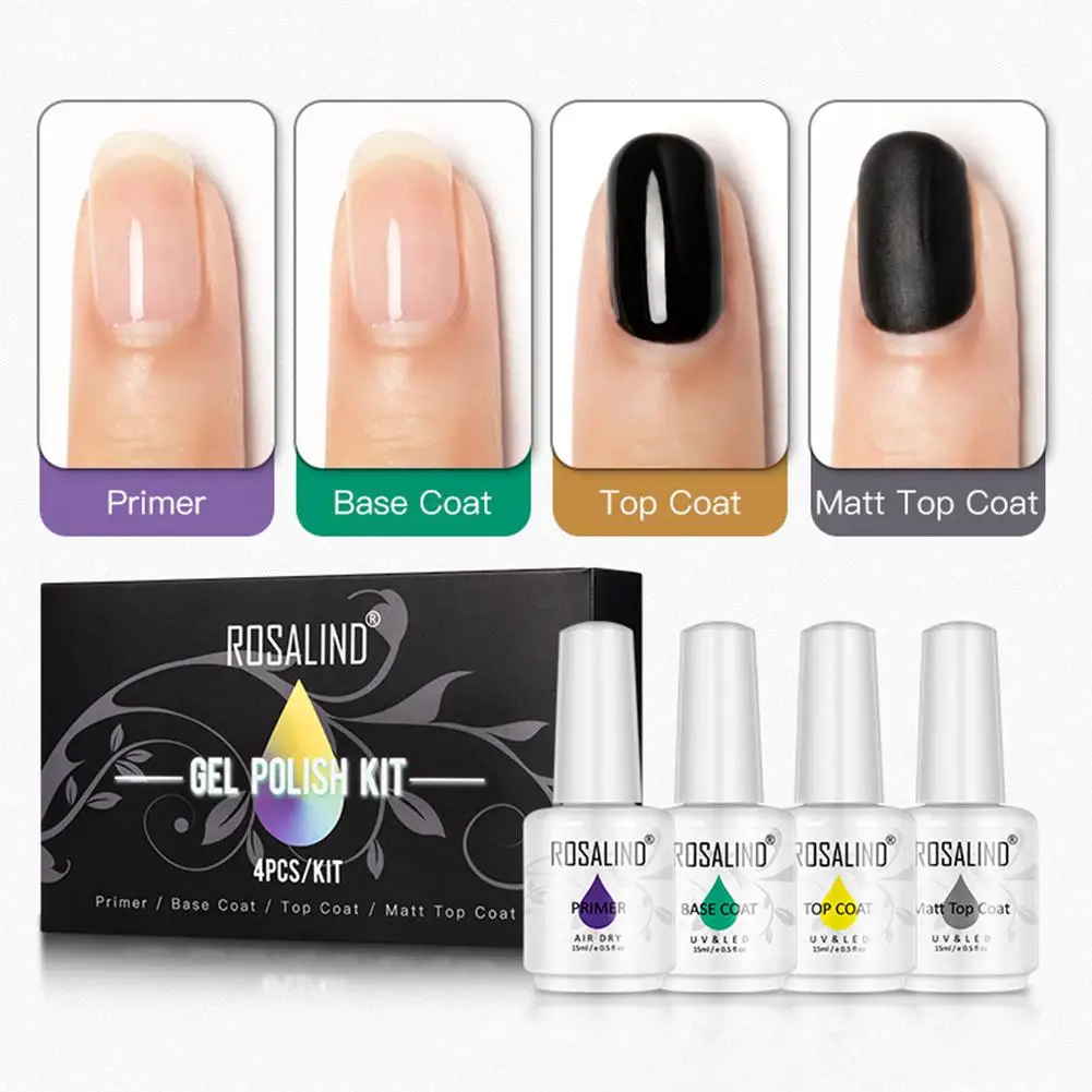 

4Pcs Nails Gel Polish Kit 15ml Matt Top Coat Gel Long-lasting LED UV Gel Color Manicure Polish For Nail Art Gel DIY Nail Art