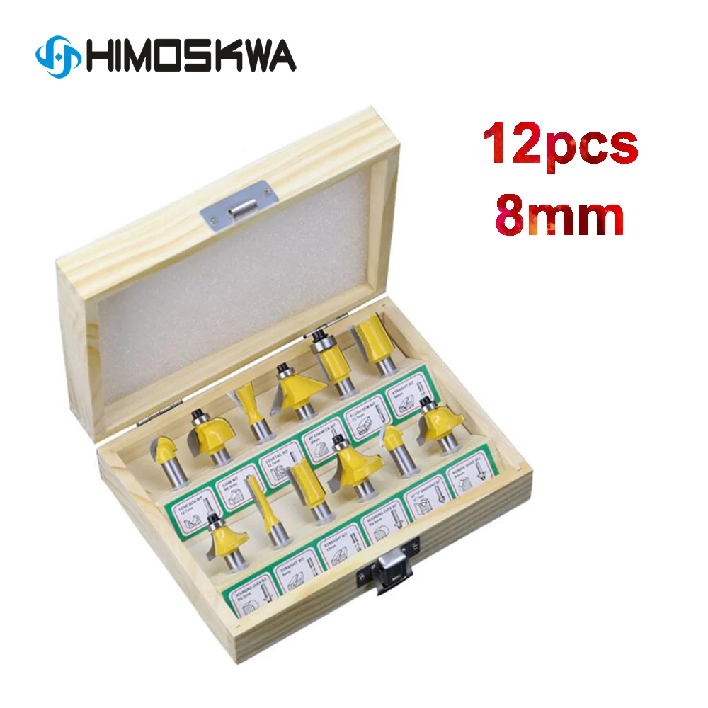 

Набор фрез, комплект из 12 прямых насадок 8 мм, из карбида вольфрама