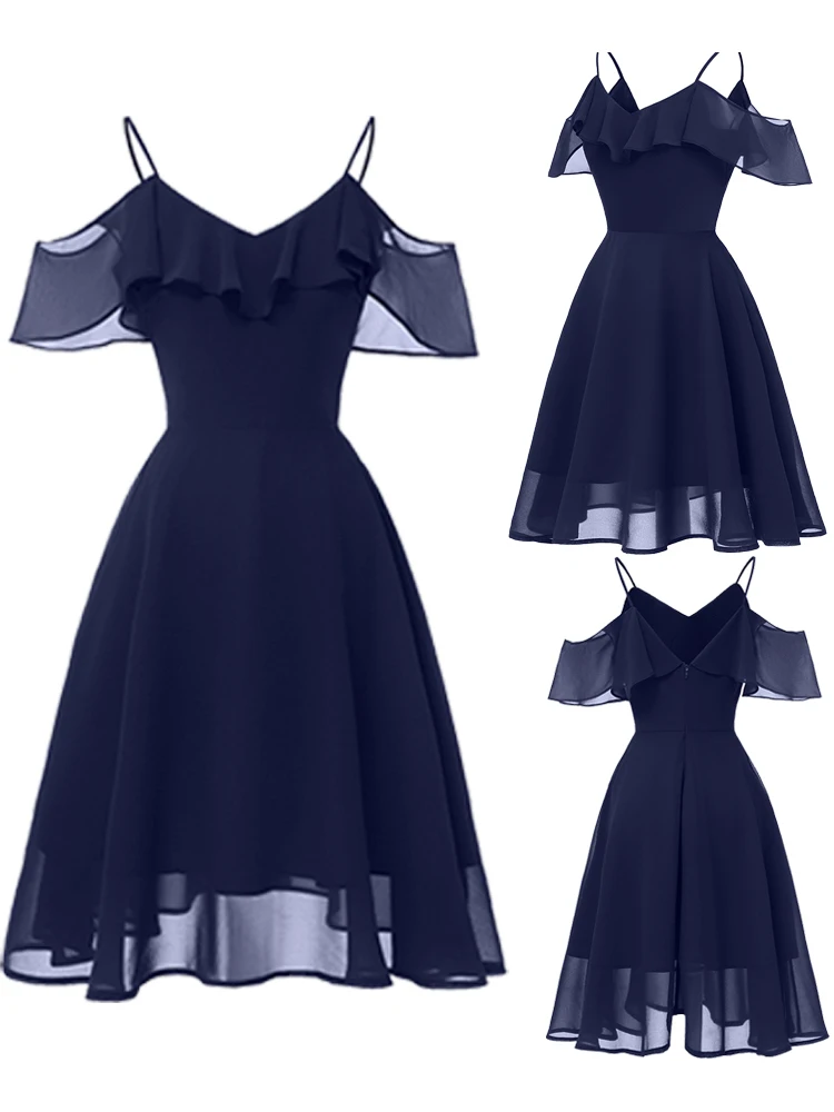 Женское короткое шифоновое платье без рукавов элегантное на тонких бретельках