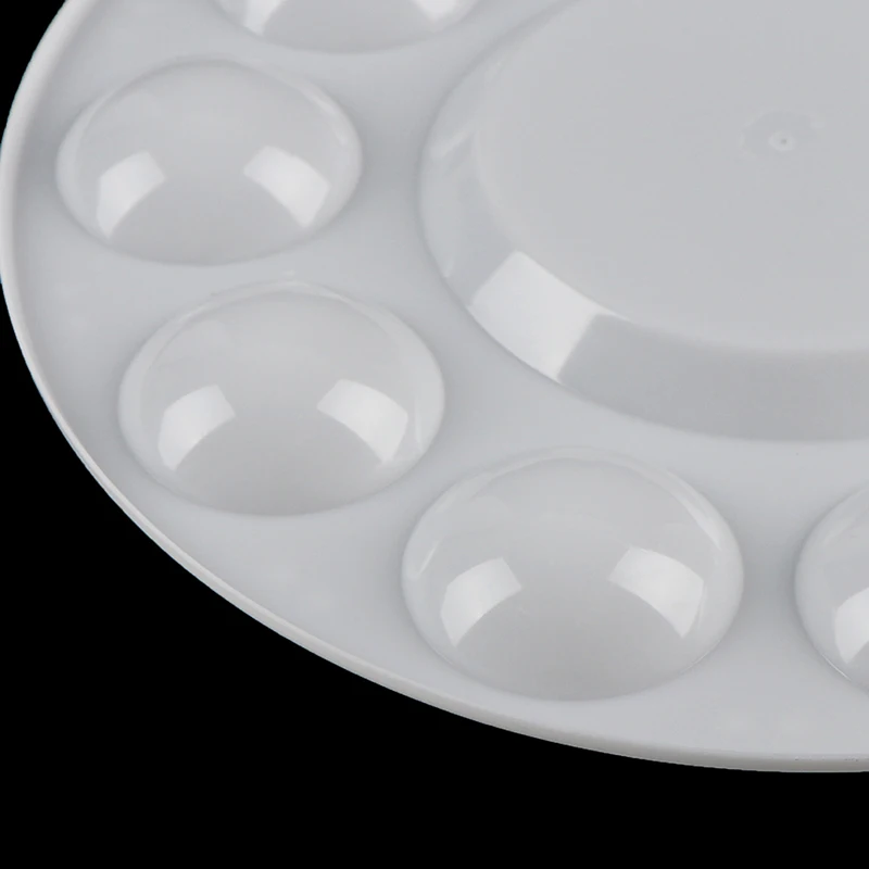 

5Pcs/Set 10Grid Watercolor Oil Paint Painting Tray Mixing Palette Artist Drawing Round Shape 17cm