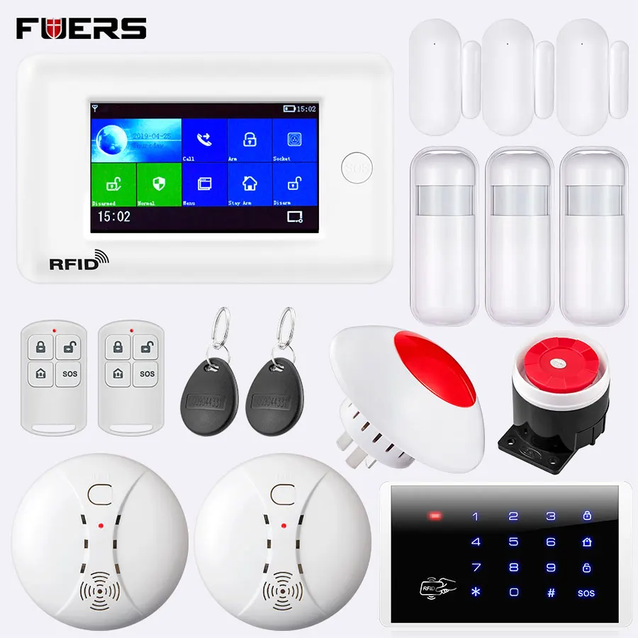 FUERS PG106 2G беспроводная GPRS WiFi GSM 850/900/1800/1900 Противоугонная домашняя система охранной