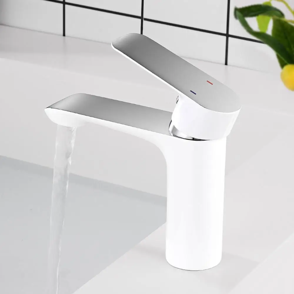 Хромированный смеситель для ванной комнаты латунный раковины с одной ручкой