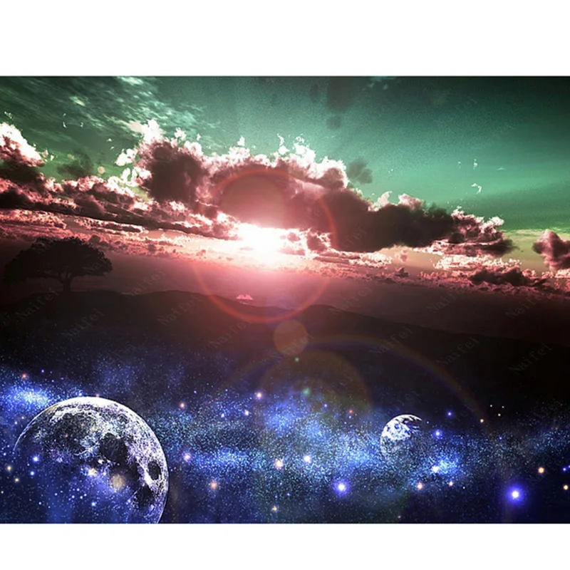Алмазная картина Небо Космос полный квадратный круглый украшение для дома DIY 5D