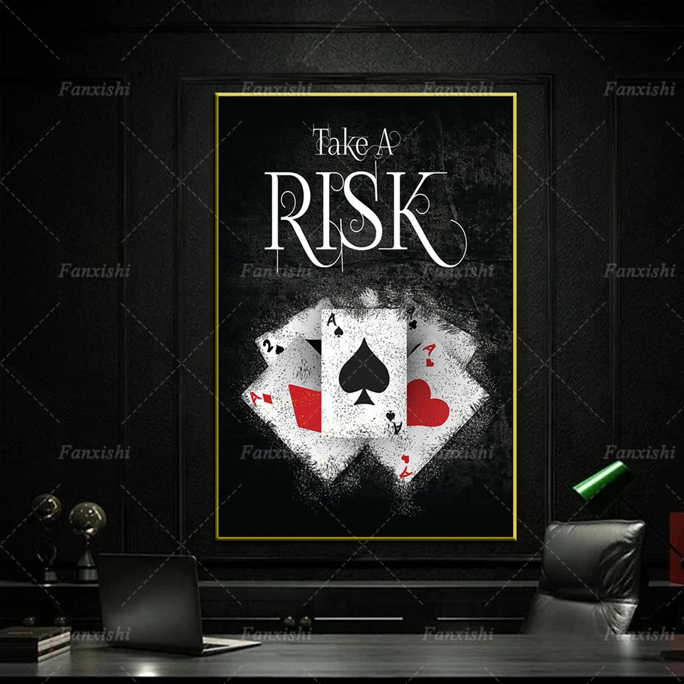 

Take a Risk Inspirational Painting Posters Modern Motivational Prints Art Canvas Wall Modular Pictures Office Enterprise Decor