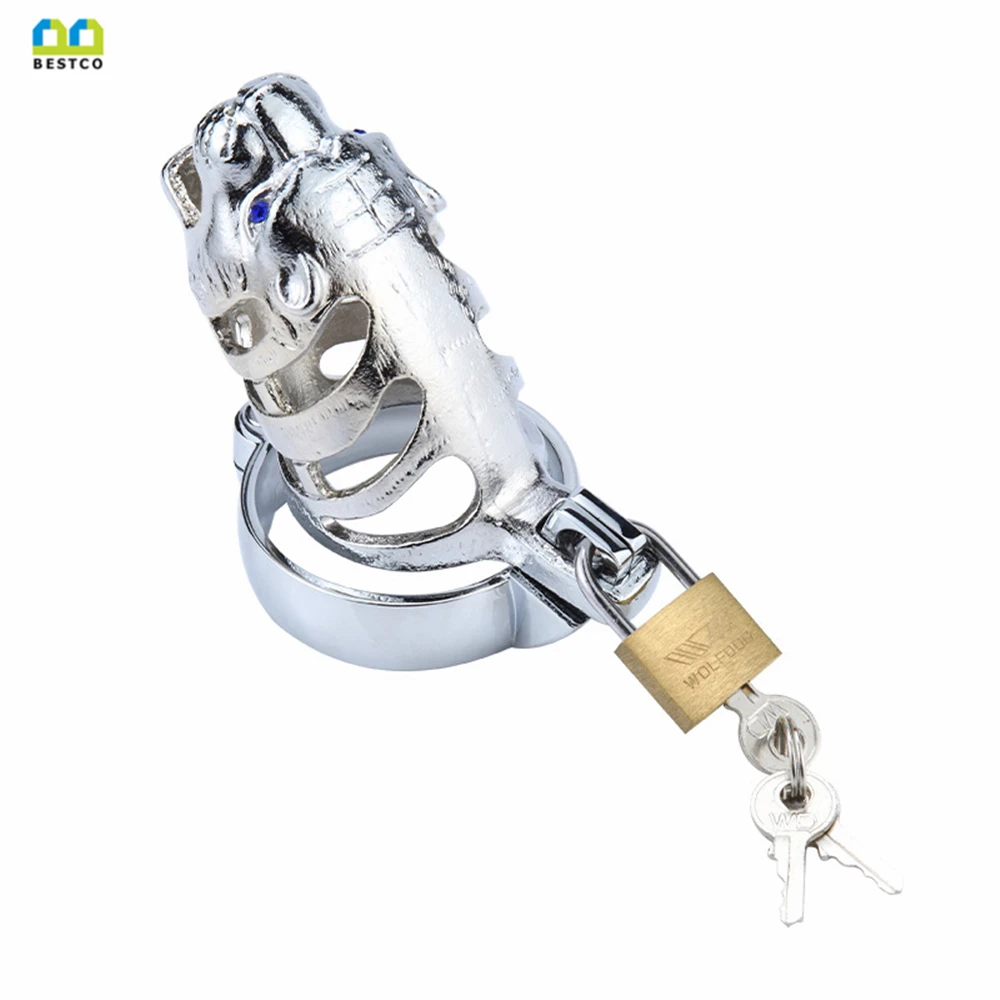 BESTCO 18 + кольцо на пенис клетка верности Зодиак тигр бондаж устройство для