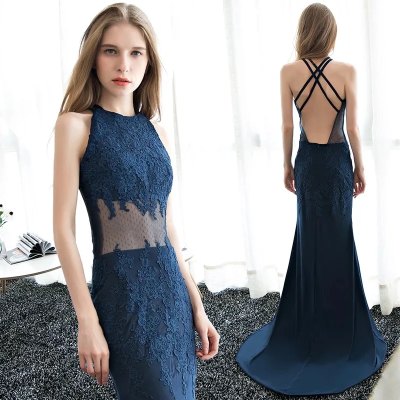 

New Bohemia Mermaid Cocktail Dresses Sleeveless Sexy Lace See Through Night Prom Gowns For Wedding Party Guests Petites Women