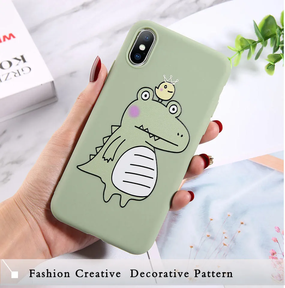 USLION мультяшный динозавр авокадо чехол для телефона для iphone 11 Pro X XR XS MAX 7 6 6S 8 Plus силиконовый чехол с сердечком Мягкий ТПУ чехол