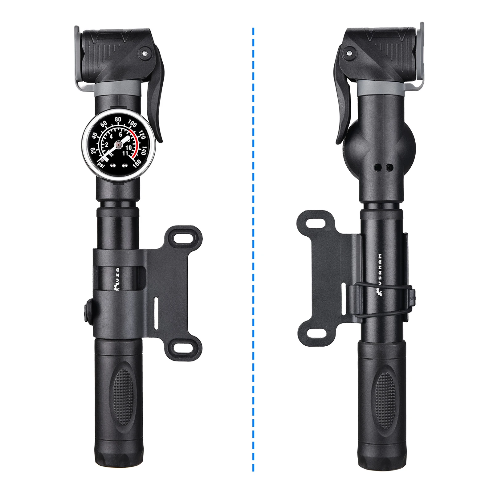 Велосипедный мини насос с манометром комплект для ремонта шин 160psi клапаны Presta