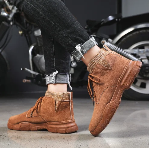 Ботинки для мужчин осень/зима 2019 новый стиль с флисом средний и Высокий Верх