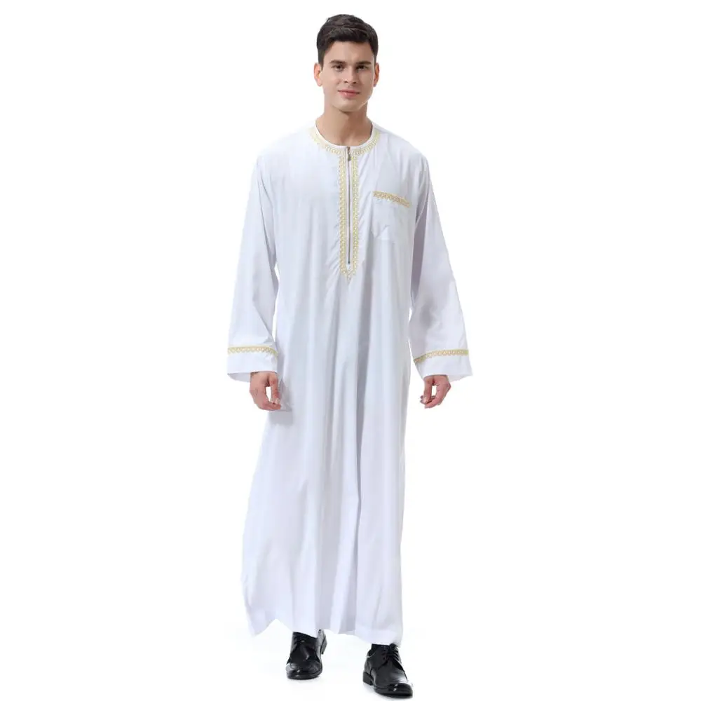 Man Abaya Muslim Dress Pakistan Islam Clothing Abayas Robe Saudi Arabia Kleding Mannen Kaftan Oman Qamis Musulman De Mode Homme