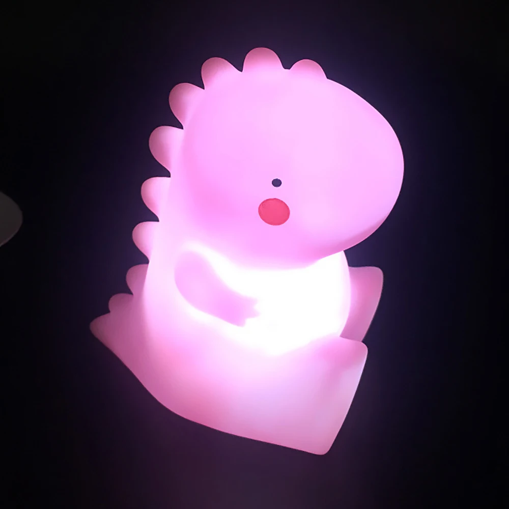 Милый динозавр 3D светодиодный Ночной светильник украшения дома животных сада