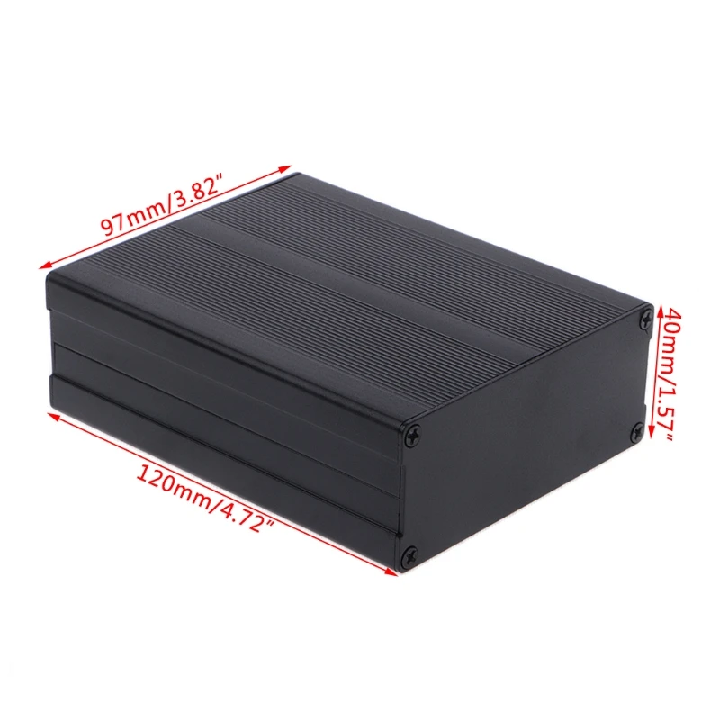 

Aluminum Box Enclosure DIY Electronic Project Black Instrument Case 120x97x40mm 6XDD