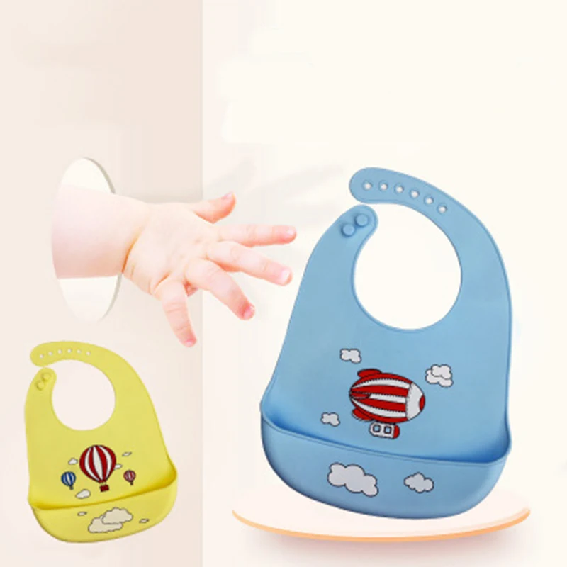 

Newborn cartoon aprons baby bibs adjustable silicone waterproof feeding stuff bib cute pattern infant saliva towel bibs
