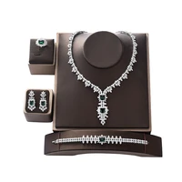 jewelry set hadiyana vintage women wedding party necklace earrings ring and bracelet set cubic zircon cny0061 conjunto de joyas