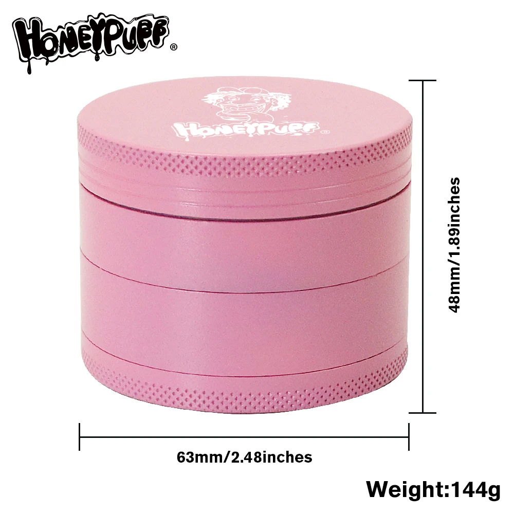 Алюминиевый 4-х слойный измельчитель для табака и травы 63 мм | Дом сад