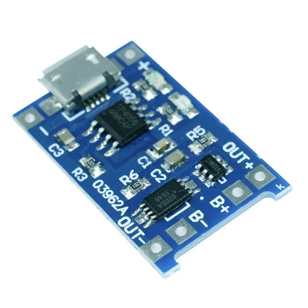 Зарядное устройство TP4056 5 шт. Micro USB В 1 А 18650 литий-ионное зарядное двойной защитный