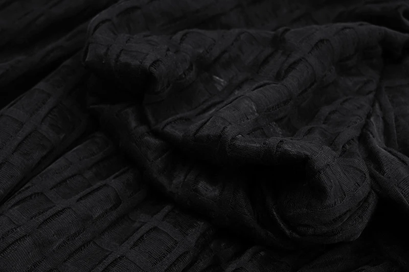 

[EAM] Women Plaid Pleated Hollow Out Bow Backless Dress New Square Neck Short Sleeve Loose Fashion Spring Summer 2021 1DD7895