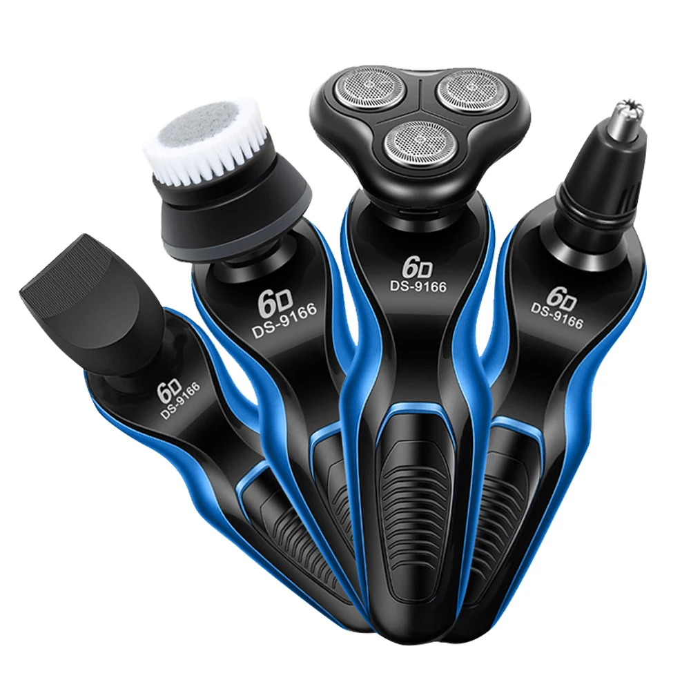 

Men USB Rechargeable Electric Razor Shaver Waterproof Cordless Portable Washable Nose Trimmer Rotating 4 In1 Multifunctional