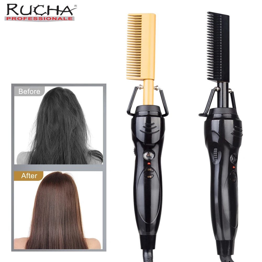 Выпрямитель для волос горячий нагрев расческа Гладкий Утюг выпрямление щетка