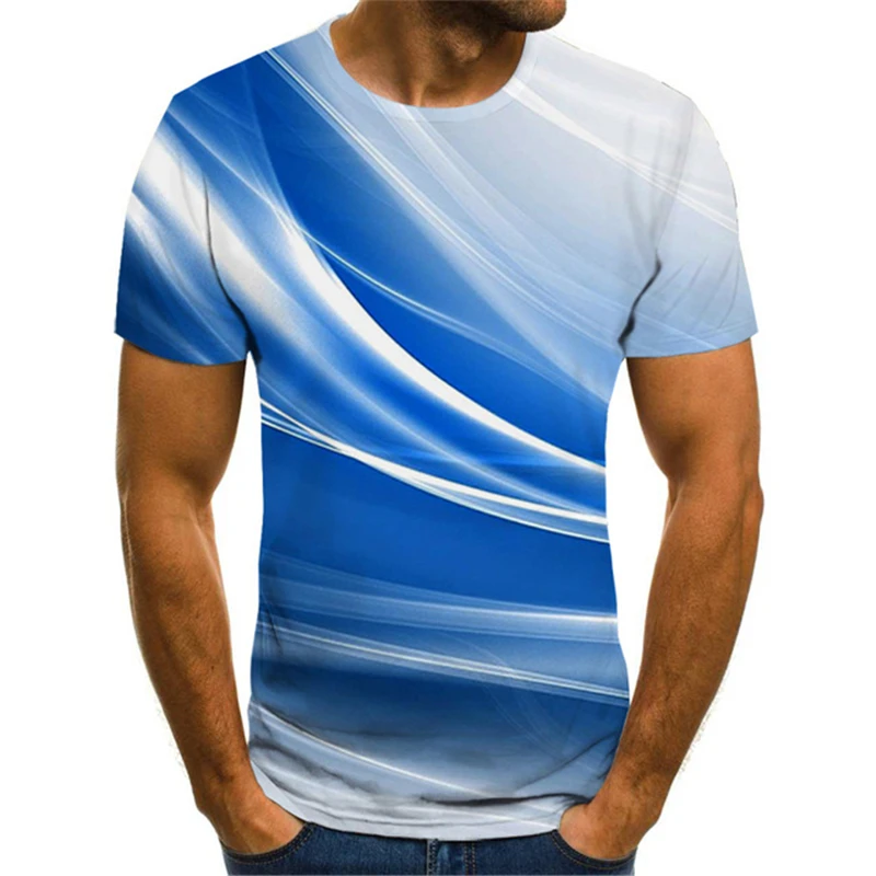 

2021 New designgraphic T-shirt casual Harajuku tops 3D lattice men's T-shirt summer O-neck shirt plus size streetwear