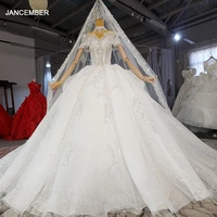 htl2290 2022 new lace plus size wedding gowns princesa pearls crystal expensive wedding dress elegant vestido de noiva 2021