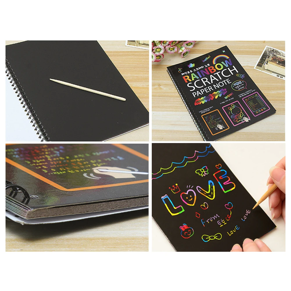 

16K Scratch Art Paper DIY Painting Early Education Puzzle for Children Toy