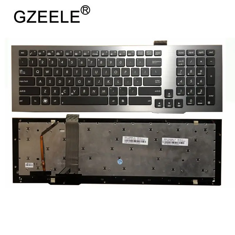 Черная клавиатура с подсветкой для Asus G75VW G75 G75V G75VX 0KNB0 9414UI00 рамкой|Клавиатуры