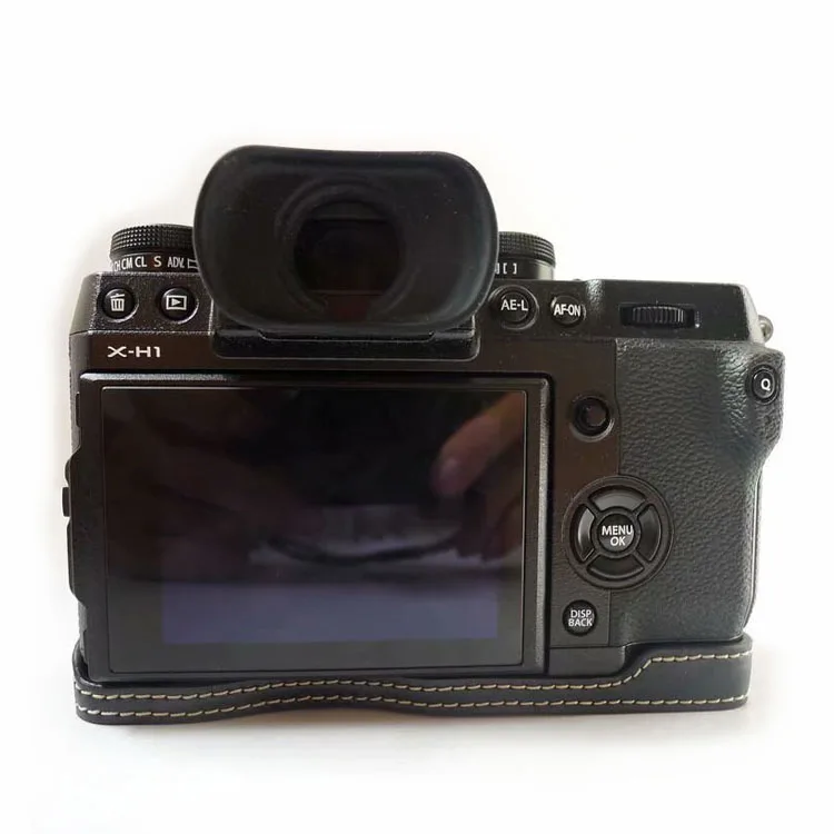 Кожаный чехол с ремешком на руку для фотоаппарата Fujifilm Fuji X-H1 XH1 | Электроника