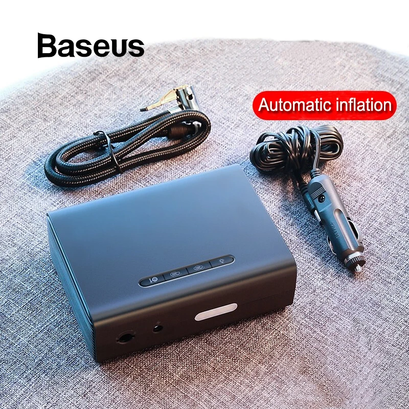 Baseus 12V автомобильный воздушный компрессор интеллектуальная Авто Накачка шин насос Мини Портативный электрический насос для накачивания автомобильных шин компрессора