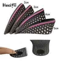 1 pair healfii mens and womens invisible increased insole pink 2 3 4 5 cm increased insole memory foam insole