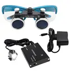 Стоматологическая лупа с налобным фонарем, стоматологическая лабораторная медицинская лупа, бинокулярная Лупа с увеличением, 4 цвета, 3 Вт, фара