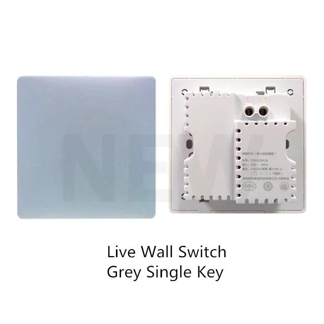 Live Grey Single В Xiao mi Aqara настенный выключатель Smart ZigBee Zero Line Fire Wire переключатель беспроводной ключ настенный переключатель работа с приложением mi Home - Цвет: Live Grey Single