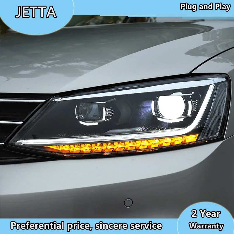 

For VW Jetta 2011-2018 Mk6 DRL Daytime Running Lights Head Lamp LED Bi Xenon Bulb Fog Lights Tuning Car Accessories