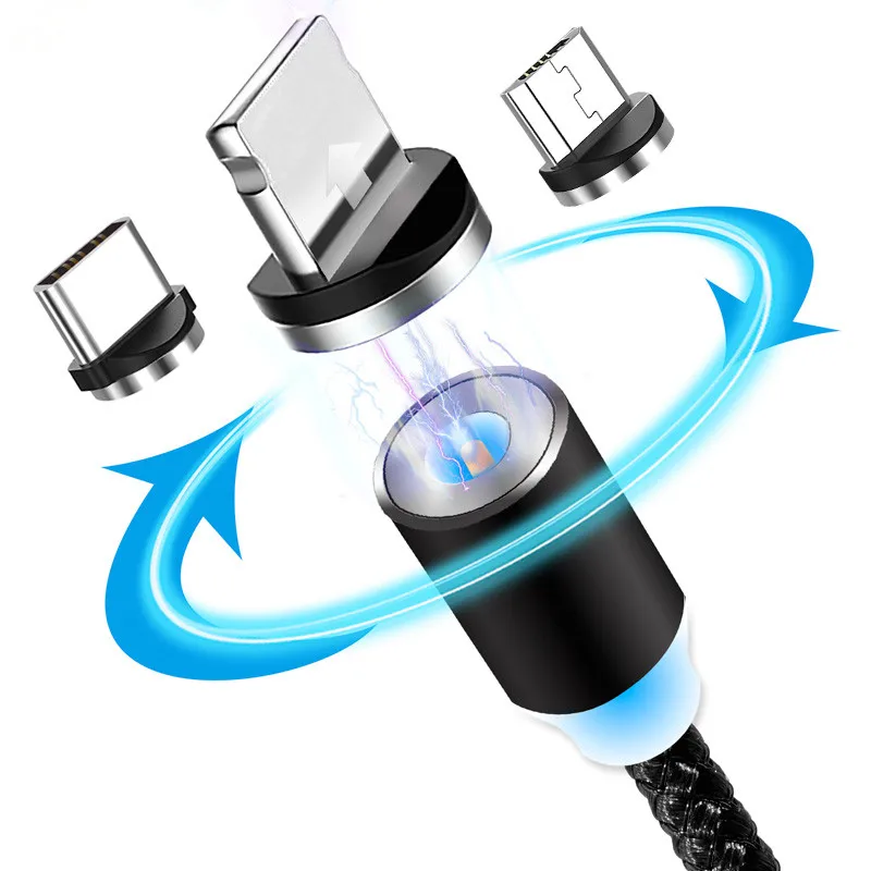 Магнитный кабель Micro USB для iPhone Samsung провод быстрой зарядки и передачи данных