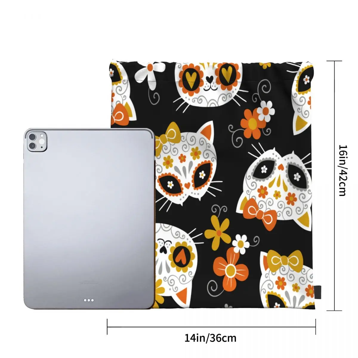 Складной рюкзак-веревка для тренажерного зала улицы милый кот сахарные черепа и